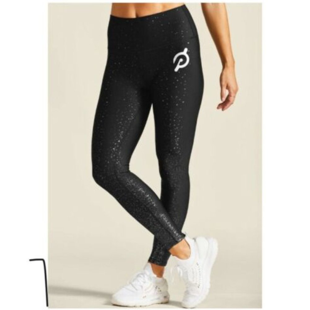 Peloton Sparkle Flex Women Leggings Black & Silver - Picture 2 of 3